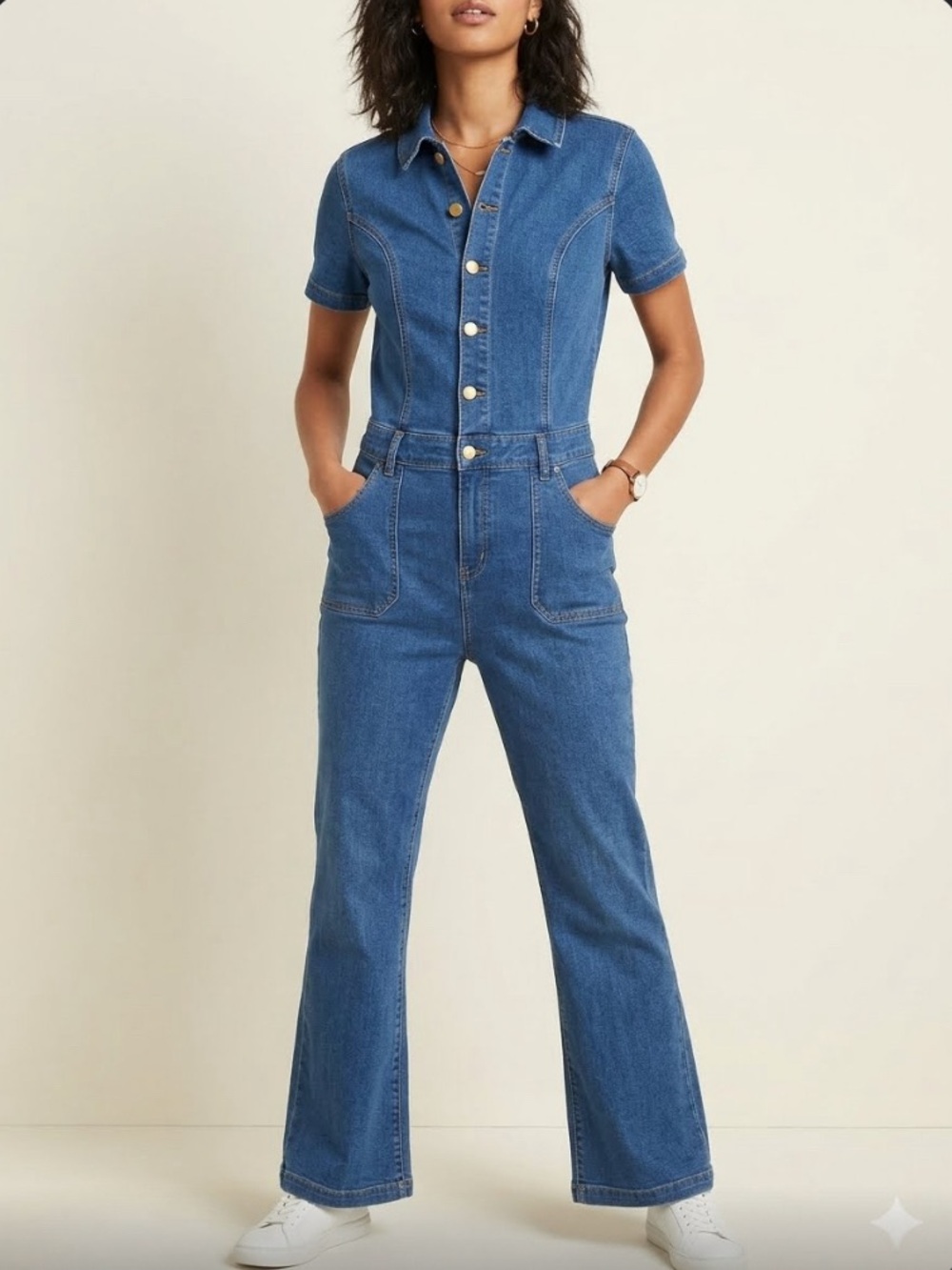Denim Jumpsuit Qazel Vorrlon Size 8 New With Tags